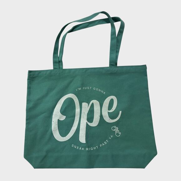 High Five Threads Handbags - Ope Tote Cotton Canvas 19 1/2" W x 14 3/4" H x 5" D by High Five Threads